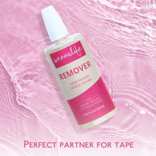 WENNALIFE Tape-in Hair Extension Remover 100 mL Citrus Scent - Gentle & Residue-Free