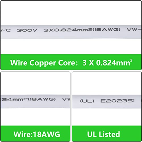 SinLoon UL Certified T5/T8 LED Lamp Connecting Wire - 10FT