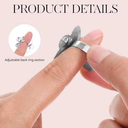4 Pack Mini Stainless Steel Nail Art Palettes for Easy Mixing