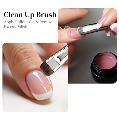 French Tip & 9mm Liner Acrylic Nail Brush with Cleaning Brush