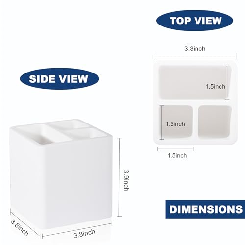 Diatomite Toothbrush Holder - 3 Slot Organizer for Bathroom