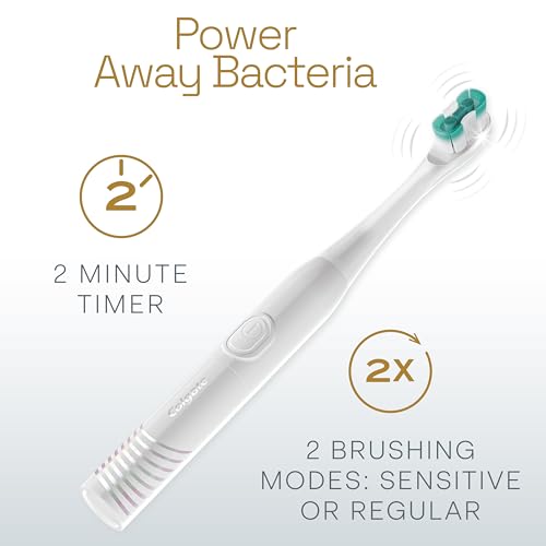 Colgate Total Battery Powered Electric Toothbrush - White, Soft Bristles