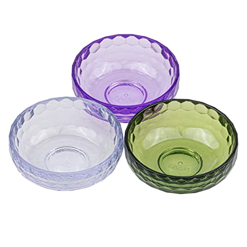 Mollensiuer Acrylic Facial Mask Mixing Bowls - 3 pcs, Skin & Hair Use