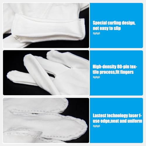 4 Pairs Breathable Cotton Gloves for Hand Care & Eczema Relief