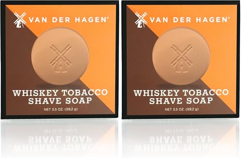 Van Der Hagen Whiskey Tobacco Shave Soap - Pack of 2