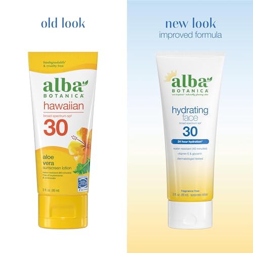 Alba Botanica Fragrance-Free SPF 30 Hydrating Face Sunscreen Lotion 3oz