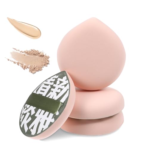 4 Pcs Soft Korean Makeup Sponges for Liquid & Powder Foundation