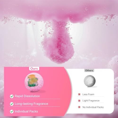 CalmNfiz 12-Piece Natural Bath Bomb Gift Set with Shea Butter