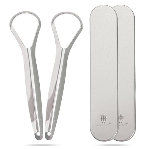 Stainless Steel Tongue Scraper Set with Travel Cases – Fresh Breath & Eco-Friendly Oral Care