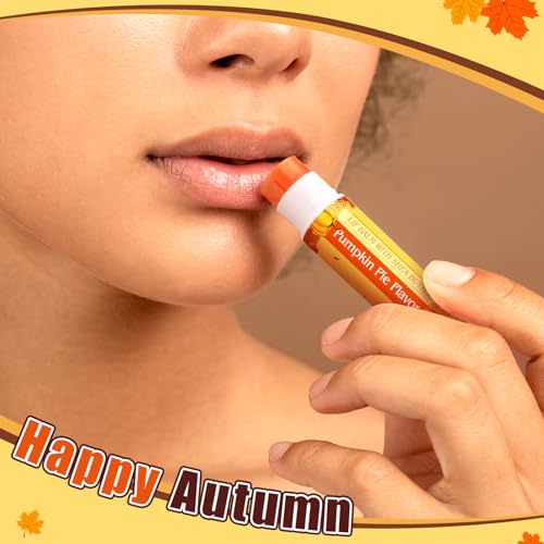 Classic Style Pumpkin Flavor Lip Balms Bulk – 15 Pcs Fall Party Favors for Women