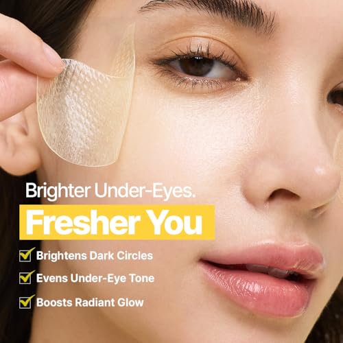 GOODAL Green Tangerine Vitamin C Eye Patches - 25% Thicker Hydrogel for Dark Circles & Puffy Eyes (60 Patches)
