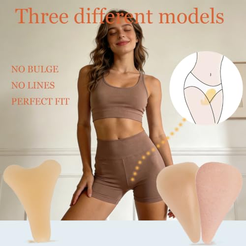 Majurphy 3-Pack Silicone Camel Toe Concealer Pads - Reusable Seamless Inserts for Swimwear & Bikinis