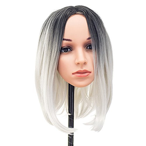 SWACC Short Ombre Bob Wig - Synthetic Heat-Friendly Hair for Cosplay