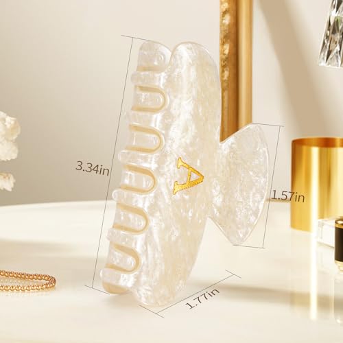 Gold Initial Hair Clip for Women & Teen Girls - Personalized T