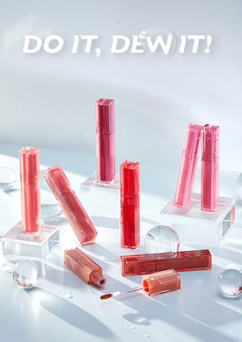 rom&nd Dewyful Water Lip Tint 01 In Coral Glossy Hydrating Lip Makeup