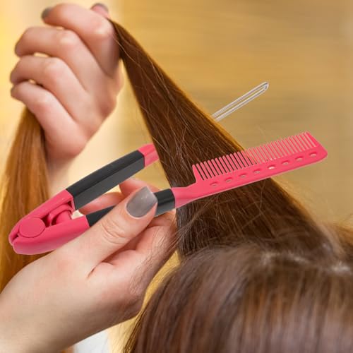 FOMIYES Hair Straightening Comb - Ergonomic Detangling Styling Brush