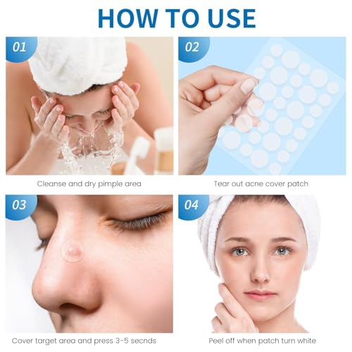 180 Count Hydrocolloid Acne Patches with Tea Tree Oil
