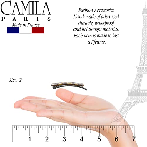 Camila Paris Onyx 1.75" French Hair Barrette Clip for Women