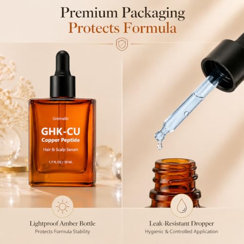 GHK-CU Copper Peptide Hair Serum for Scalp Care - 1.7oz