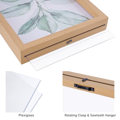 CORE ART 8x8 Floating Picture Frame - Modern MDF Design for 6x6 & 4x4 Photos