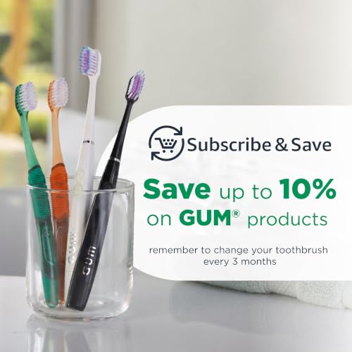 GUM End Tuft Toothbrush, Soft, Extra-Small Head, 1 Count (Pack of 1)