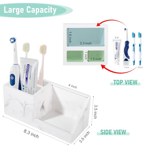 Diatomite Toothbrush Holder - Quick Dry Marble White Bathroom Organizer