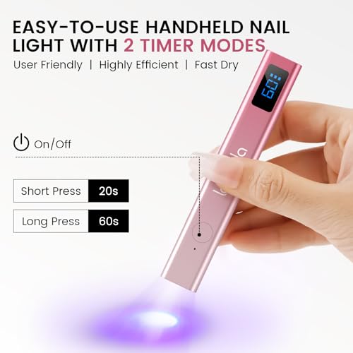 Lavinda Cordless UV Nail Lamp - Fast Curing LED Light for Gel Nails