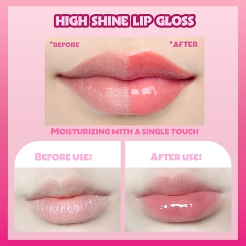 Barbie Lip Gloss Set - 12-Piece Plant-Based Makeup for Girls