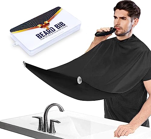 Beard Bib Apron for Men - Non-Stick Grooming Cloth with Suction Cups