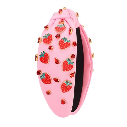 Fruit A-Pink Strawberry Headband for Women - Summer Hair Accessory