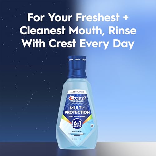 Crest Pro-Health Advanced Mouthwash, 1L, Alcohol-Free, 6-in-1 Benefits