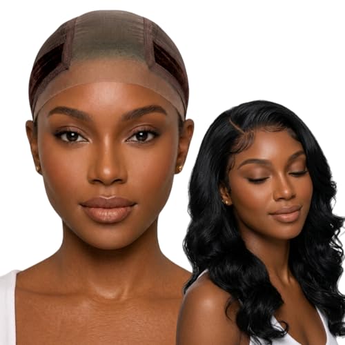 VITASHYNX Brown Wig Grip Cap for Glueless Wigs Adjustable Breathable Mesh