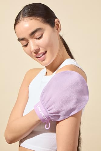 TONYMOLY Plum Bum Exfoliating Gloves - Korean Deep Scrub Towel 2pk
