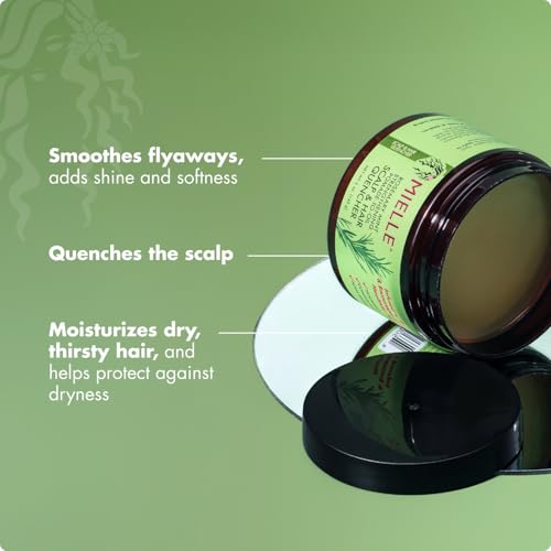 Mielle Organics Rosemary & Mint Hair Pomade for Women & Men - Conditioning Natural Hair Moisturizer to Quench the Scalp, Lock in Wave Patterns, Add Shine & Help Protect Against Dryness (5 oz)