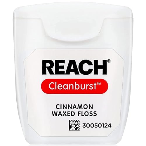Reach Cleanburst Waxed Dental Floss - Cinnamon 55 Yards (Pack of 8)