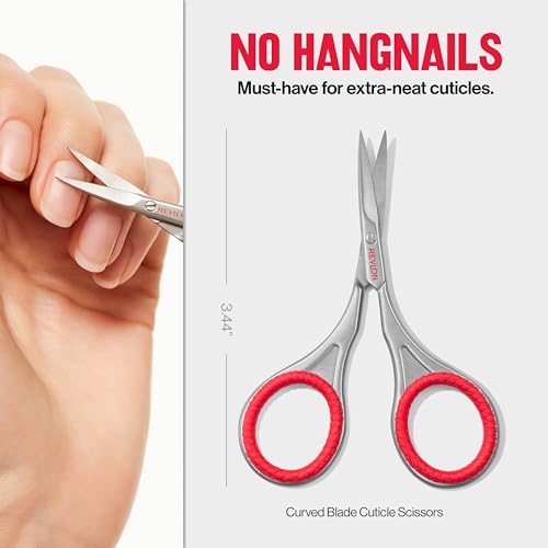 Revlon Curved Blade Cuticle Scissors – Precision Stainless Steel Trimmer