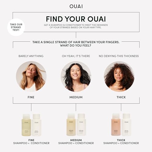OUAI Thick Hair Mask - Deep Conditioning Hair Mask with Almond Oil, Olive Oil, & Hydrolyzed Keratin to Restore Damaged Strands - Phthalate & Paraben Free (8 fl oz)
