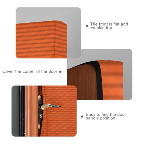 Orange Holiday Door Cover - 32x79 Inch Stretch Fabric Backdrop