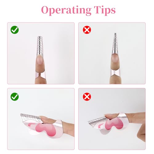 BQAN 100Pcs Nail Forms for Builder Gel - Self-Adhesive Nail Stickers
