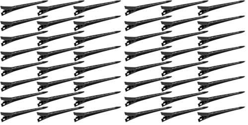 Bantoye 48 Pack 2.75 Inch Black Duck Bill Clips for Hair Styling