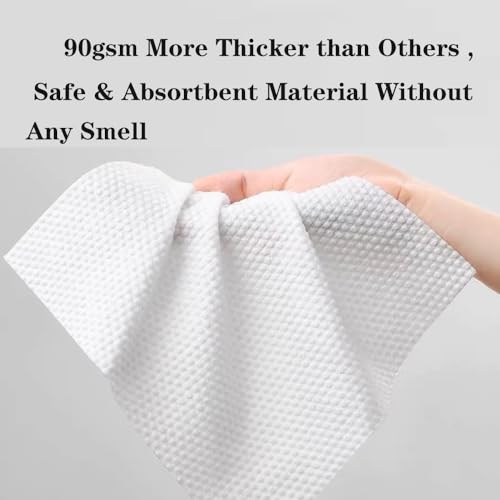 Disposable Face Towels 160 Count | Thick Bio-Based Viscose Dual-Texture