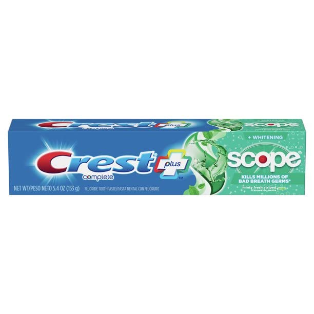 Crest Whitening Toothpaste with Scope Mint 5.4oz - Pack of 6