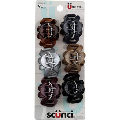 Scunci Octopus Jaw Hair Clips 4cm - Pack of 6 Effortless Beauty Accessories