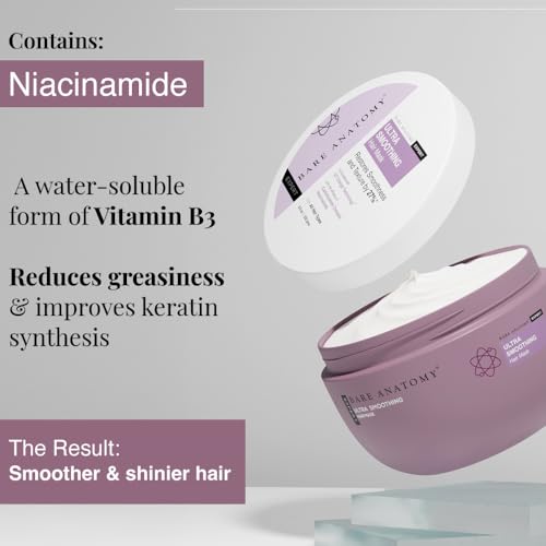 Bare Anatomy Ultra Smoothing Hair Mask - Deep Conditioning for Dry & Frizzy Hair, 250g
