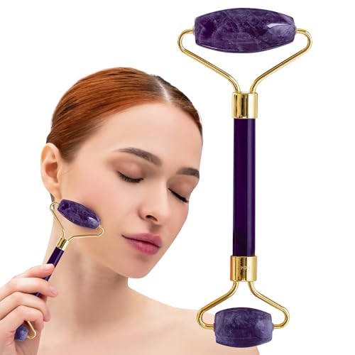 Amethyst Facial Roller by Plum Beauty - Reduces Puffiness & Dark Circles