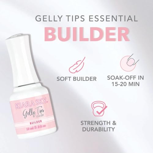 Kiara Sky Builder Gel - Long-Lasting Soak Off Nail Gel, 0.5 fl oz