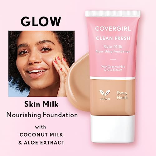 COVERGIRL Clean Fresh Skin Milk Foundation, 590 Tan/Rich, 1 Fl Oz (Pack of 2)