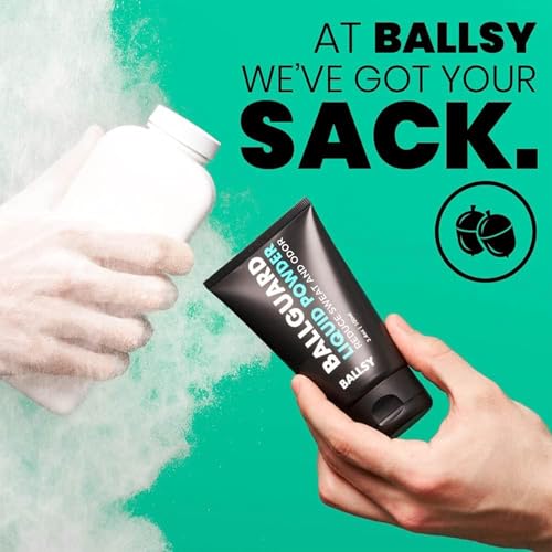 Ballsy Ballguard Deodorant for Men - Anti-Chafing Cream, 3.4 Oz