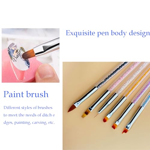 9-Piece Nail Art Brush Set - Dual-Ended Tools for DIY Designs