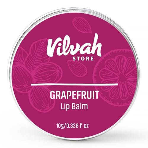 Vilvah Grapefruit Lip Balm - Natural Moisturizing Lip Care, 10g